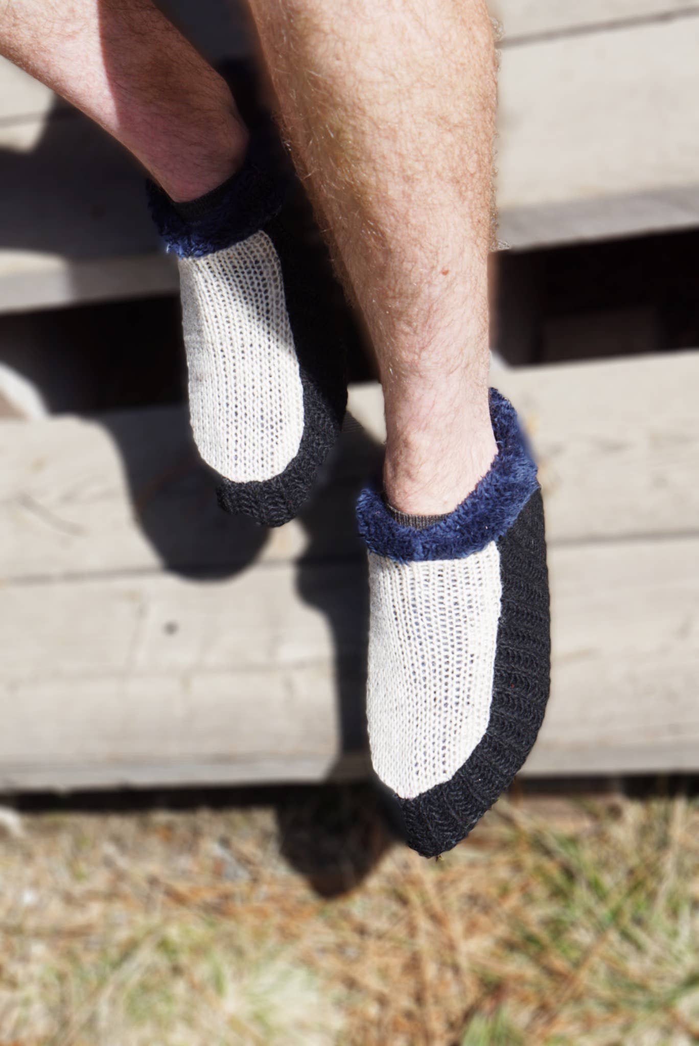 Wool Knit Slipper, fleece lined