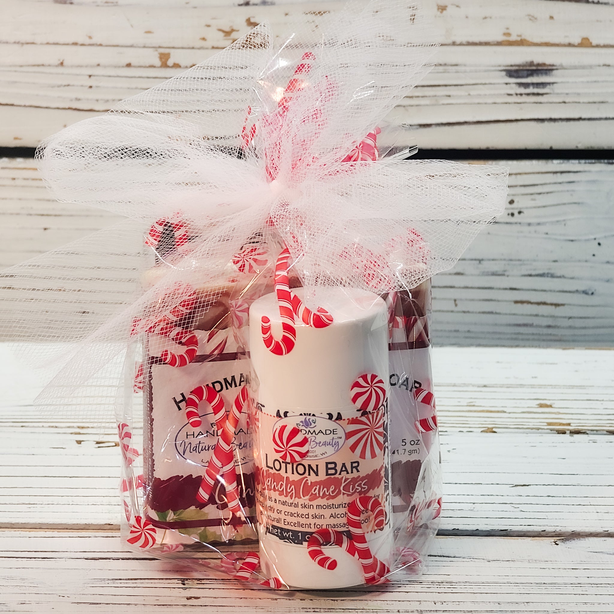 Candy Cane Soap/Lotion Bar Gift