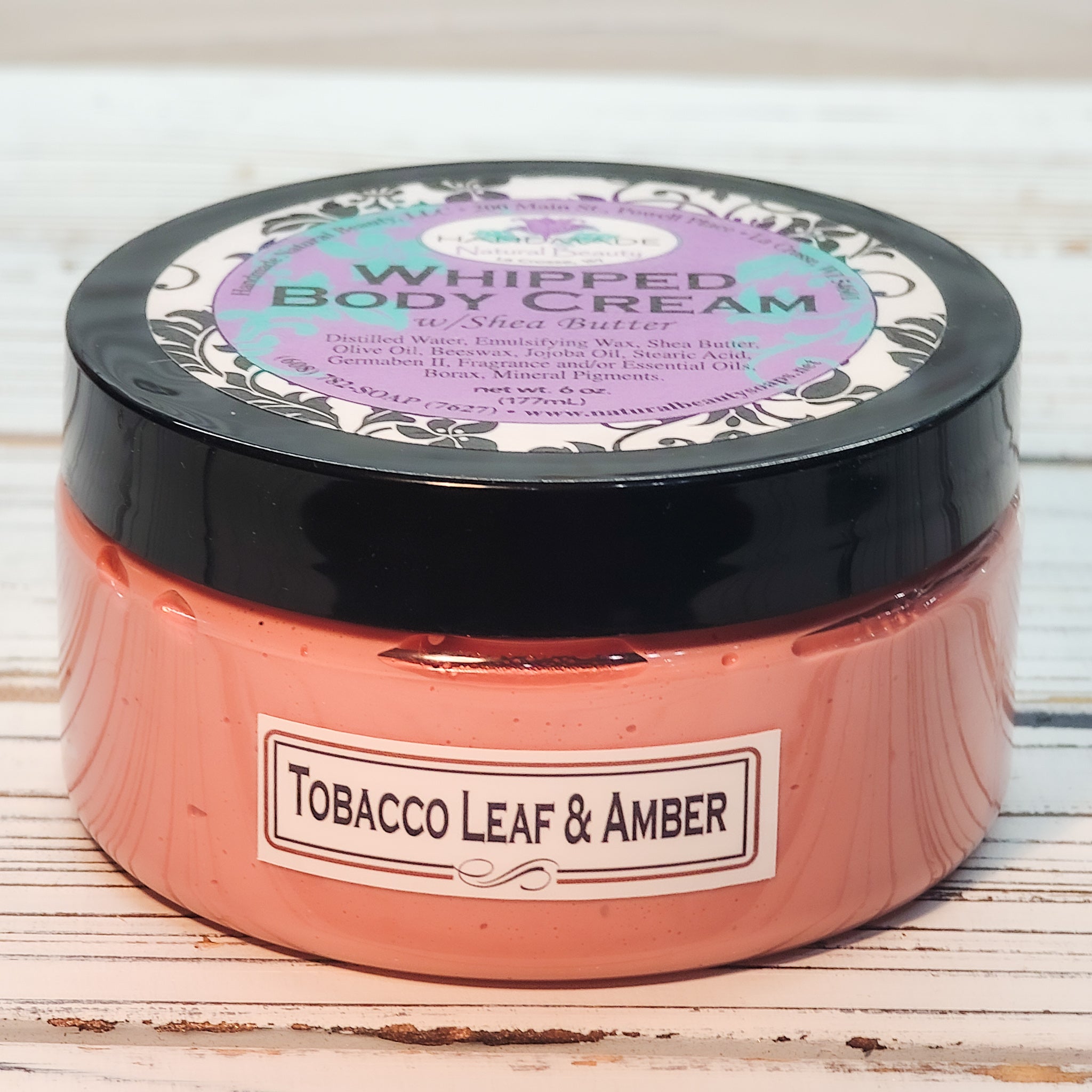 Shea Butter Whipped Body Cream | Tobacco Leaf & Amber